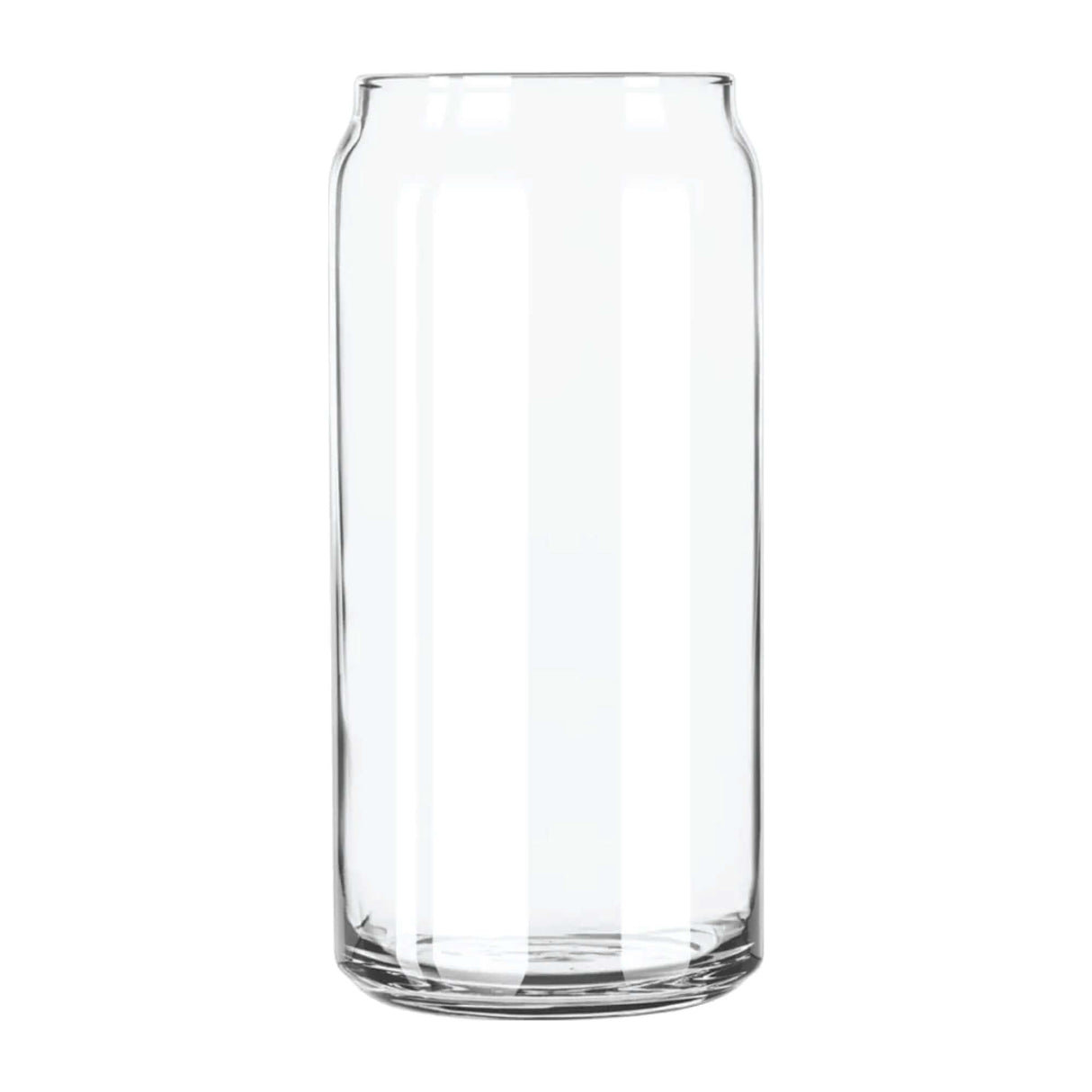 Clear Custom Libbey 20 oz. Can Glass, perfect for cocktails and craft beers with a modern shape.