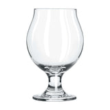 Custom 13 oz Libbey Belgian Tulip Beer Glass with a classic shape, perfect for enhancing aroma and flavor.