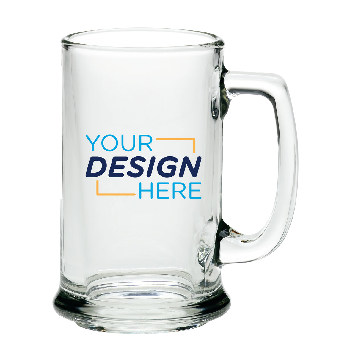Custom 15 oz Handled Glass Mug – Premium Branded Drinkware
