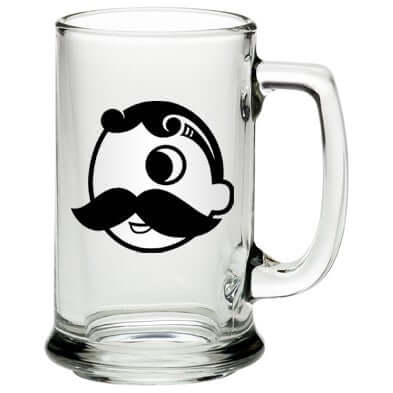 Custom 15 oz Handled Glass Mug
