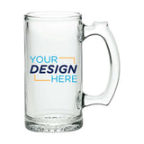 Customizable glass mug for personalized designs, ideal for showcasing logos with modern elegance.