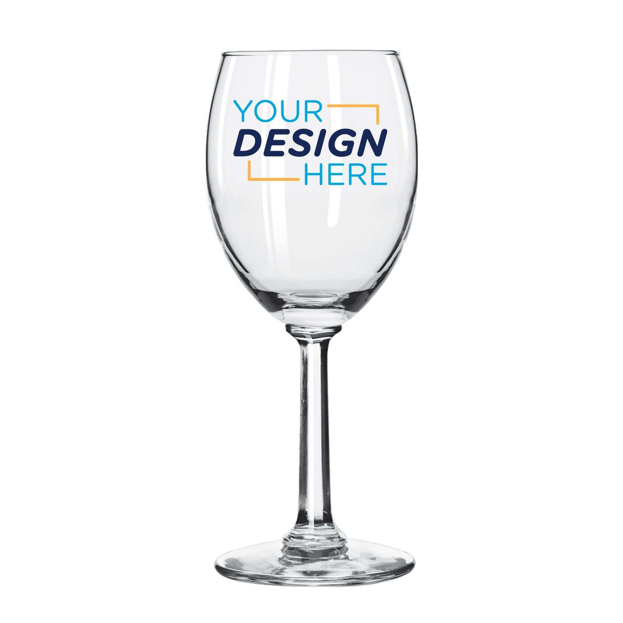 Custom Libbey Napa Country Wine Glass showing vibrant design area for personalization and branding.