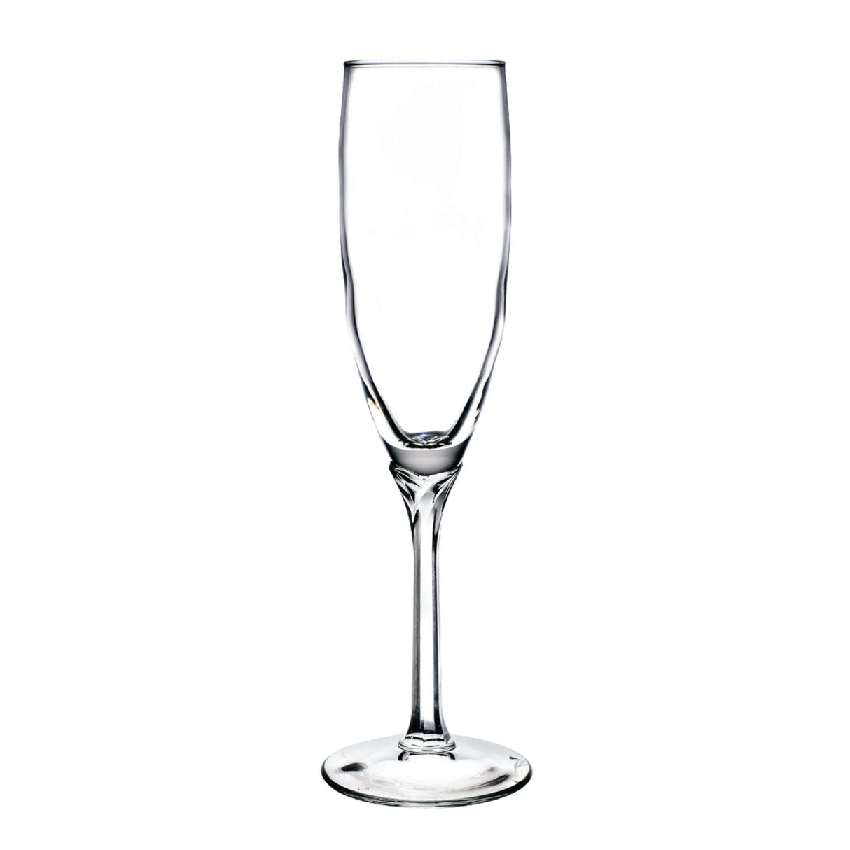 Custom Libbey 6 oz Domaine Flute Glass for champagne toasts, featuring elegant design and high-quality glass.