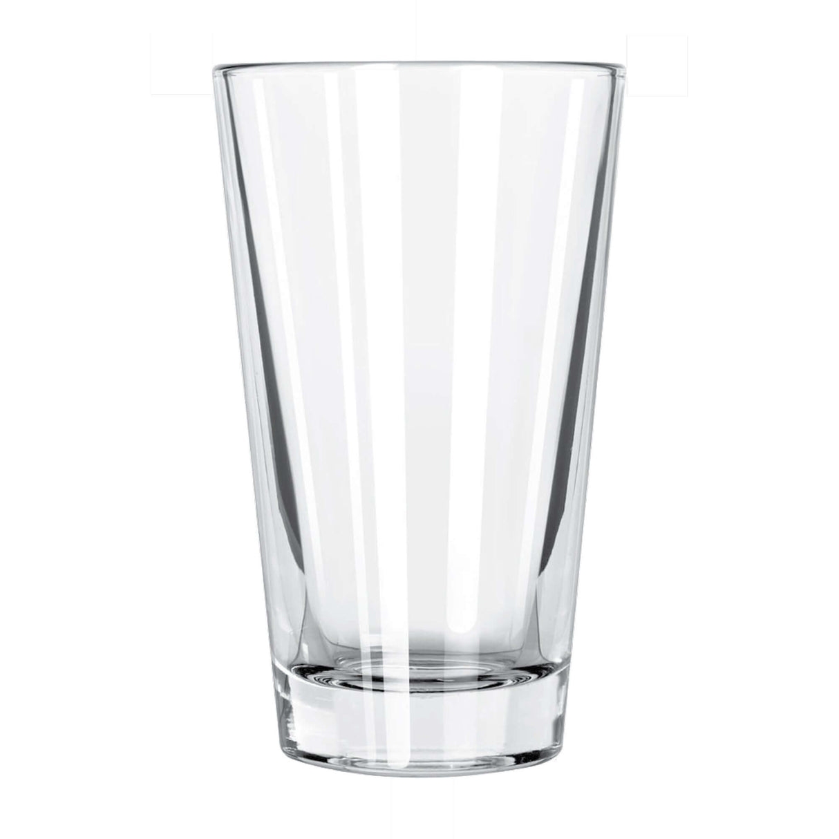 Custom 14 oz. Libbey cooler mixing glass, perfect for cocktails, craft beers, and promotional use in restaurants.
