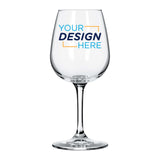 Custom wine taster glass featuring a personalized design space for branding and logos.